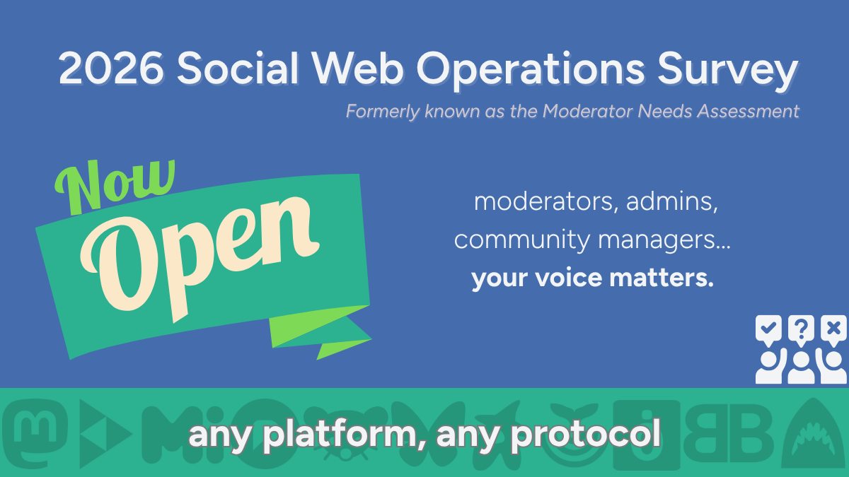 The 2026 Social Web Operations Survey is Open